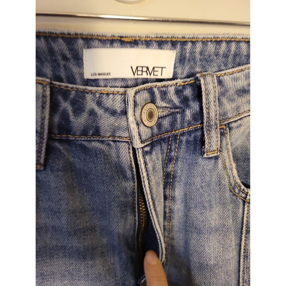 Vervet Blue Cargo Straight Leg Jean Sz 24 - Picture 4 of 8